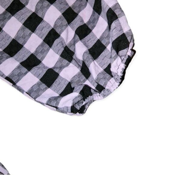 Wild Fable Black and Purple Plaid Long Sleeve  Mini Dress Size M, NWT - Picture 5 of 8